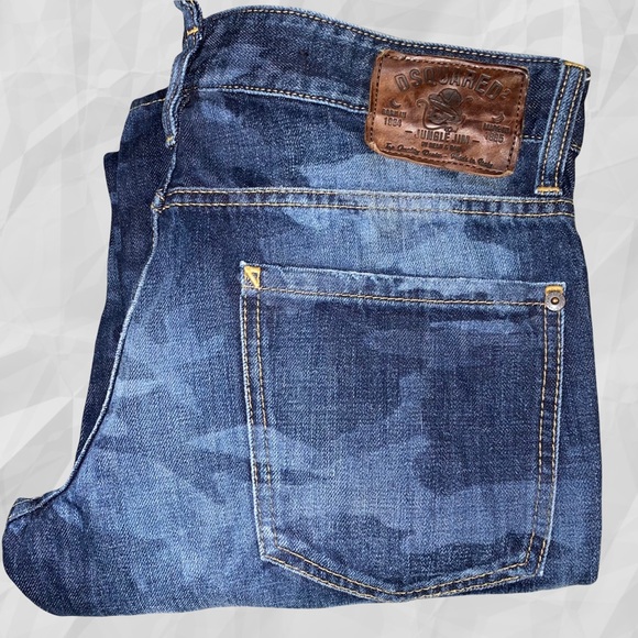 Dsquared2 Camo Jeans. Jungle Jim Blue. Size 32. Italian 48 - Picture 12 of 14